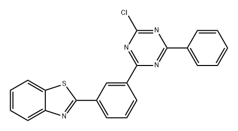 2-(3-(4-chloro-6-phenyl-1,3,5-triazin-2-yl)phenyl)benzo[d]thiazole Structure