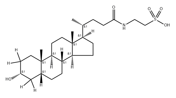 Taurolithocholic-2,2,4,4-D4 Acid Structure