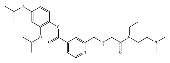 4-Pyridinecarboxylic acid, 2-[[[2-[[2-(dimethylamino)ethyl]ethylamino]-2-oxoethyl]amino]methyl]-, 2,4-bis(1-methylethoxy)phenyl ester|JQKD-82
