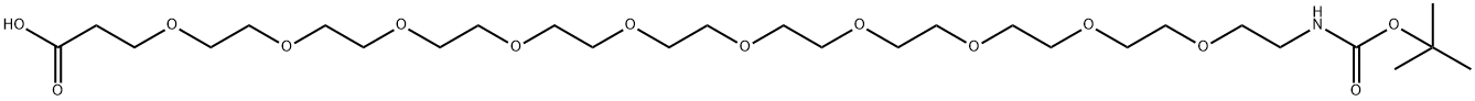 Boc-NH-PEG10-CH2CH2COOH Struktur
