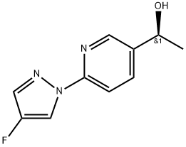 2410619-07-5 3-Pyridinemethanol, 6-(4-fluoro-1H-pyrazol-1-yl)-α-methyl-, (αS)-