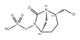 (2S,5R)-2-(chloromethyl)-7-oxo-1,6-diazabicyclo[3.2.1]octan-6-yl hydrogen sulfate Structure