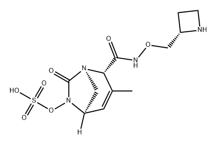 [(2S,5R)-2-[[(2S)-azetidin-2-yl]methoxycarbamoyl]-3-methyl-7-oxo-1,6-diazabicyclo[3.2.1]oct-3-en-6-yl] hydrogen sulfate Structure