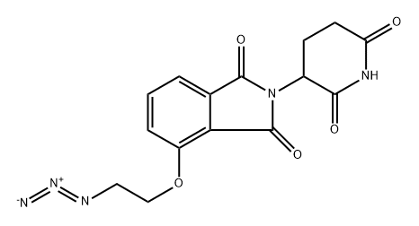 4-(2-azidoethoxy)-2-(2,6-dioxopiperidin-3-yl)isoindoline-1,3-dione 化学構造式