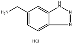 1H-Benzotriazole-6-methanamine, hydrochloride (1:2) 化学構造式