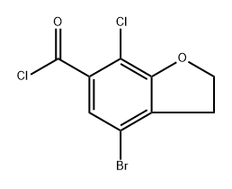 4-bromo-7-chloro-2,3-dihydrobenzofuran-6-carbonyl chloride Structure