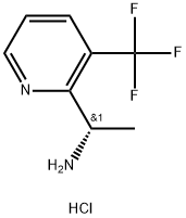 (S)-1-(3-(trifluoromethyl)pyridin-2-yl)ethan-1-amine hydrochloride,2411590-96-8,结构式