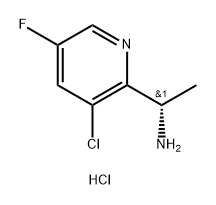 2-Pyridinemethanamine, 3-chloro-5-fluoro-α-methyl-, hydrochloride (1:1), (αS)-,2411591-82-5,结构式