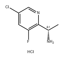 (ΑS)-5-氯-3-氟-Α-甲基-2-吡啶甲胺盐酸盐 结构式