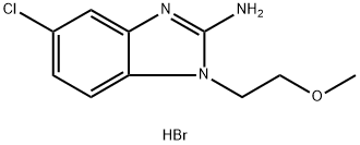 5-chloro-1-(2-methoxyethyl)-1H-benzo[d]imidazol-2-amine hydrobromide Struktur