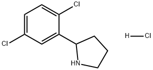 Pyrrolidine, 2-(2,5-dichlorophenyl)-, hydrochloride (1:1) 化学構造式