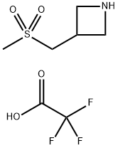 Azetidine, 3-[(methylsulfonyl)methyl]-, 2,2,2-trifluoroacetate (1:1) Struktur