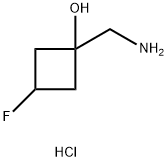 Cyclobutanol, 1-(aminomethyl)-3-fluoro-, hydrochloride (1:1) Struktur