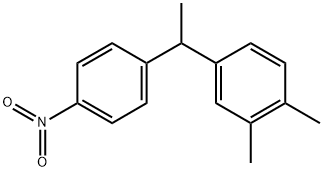 1,2-dimethyl-4-(1-(4-nitrophenyl)ethyl)benzene Struktur