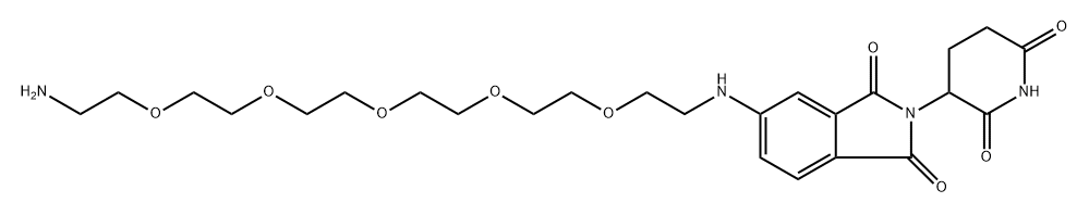 5-((17-amino-3,6,9,12,15-pentaoxaheptadecyl)amino)-2-(2,6-dioxopiperidin-3-yl)isoindoline-1,3-dione Structure