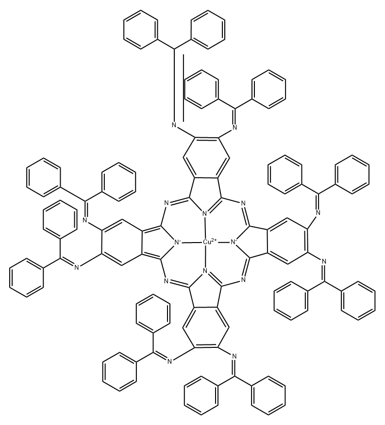 Copper, [N2,N3,N9,N10,N16,N17,N23,N24-octakis(diphenylmethylene)-29H,31H-phthalocyanine-2,3,9,10,16,17,23,24-octaminato(2-)-κN29,κN30,κN31,κN32]-, (SP-4-1)-|(DICUPC)