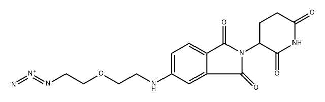 5-((2-(2-azidoethoxy)ethyl)amino)-2-(2,6-dioxopiperidin-3-yl)isoindoline-1,3-dione Structure