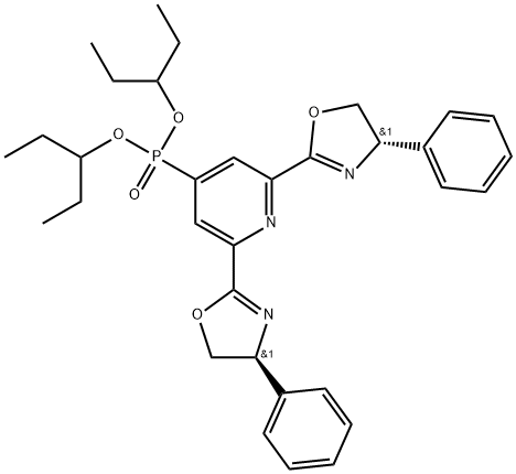 di(pentan-3-yl)-(S)-4-phenyl PHO-PYBOX|二(戊-3-基)(2,6-双((S)-4-苯基-4,5-二氢噁唑-2-基)吡啶-4-基)膦酸酯