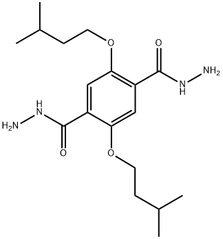 1,4-Benzenedicarboxylic acid, 2,5-bis(3-methylbutoxy)-, 1,4-dihydrazide 化学構造式