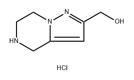 Pyrazolo[1,5-a]pyrazine-2-methanol, 4,5,6,7-tetrahydro-, hydrochloride (1:2) Struktur