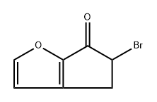 5-Bromo-4,5-dihydro-6H-cyclopenta[b]furan-6-one Structure