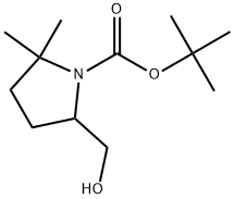 5-(羟甲基)-2,2-二甲基吡咯烷-1-甲酸叔丁酯, 2413868-92-3, 结构式