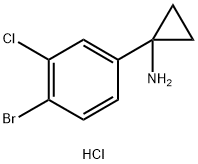 1-(4-溴-3-氯苯基)环丙烷-1-胺盐酸盐,2413874-64-1,结构式
