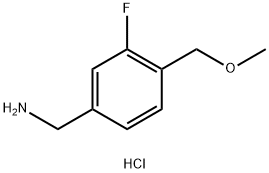 (3-Fluoro-4-(methoxymethyl)phenyl)methanamine hydrochloride Structure