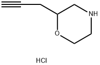 Morpholine, 2-(2-propyn-1-yl)-, hydrochloride (1:1) 化学構造式
