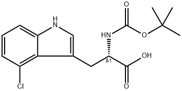 N-BOC-7-氯-1-色氨酸 结构式