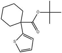 tert-butyl1-(thiophen-2-yl)cyclohexane-1-carboxylate Struktur
