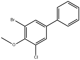 3-Bromo-5-chloro-4-methoxy-1,1'-biphenyl,2414309-16-1,结构式