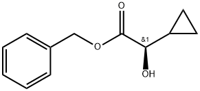 Cyclopropaneacetic acid, α-hydroxy-, phenylmethyl ester, (αR)- Struktur