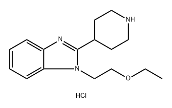 1H-Benzimidazole, 1-(2-ethoxyethyl)-2-(4-piperidinyl)-, hydrochloride (1:2) Structure