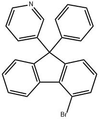 3-(4-Bromo-9-phenyl-9H-fluoren-9-yl)pyridine 化学構造式