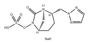 Sulfuric acid, mono[(1R,2S,5R)-7-oxo-2-(2H-1, 2,3-triazol-2-ylmethyl)-1,6-diazabicyclo[3.2.1] oct-6-yl] ester, sodium salt (1:1) Structure