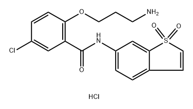 Benzamide, 2-(3-aminopropoxy)-5-chloro-N-(1,1-dioxidobenzo[b]thien-6-yl)-, hydrochloride (1:1)|