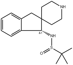 2-Propanesulfinamide, N-[(1S)-1,3-dihydrospiro[2H-indene-2,4'-piperidin]-1-yl]-2-methyl- Structure