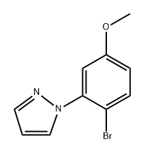 1-(2-bromo-5-methoxyphenyl)-1H-pyrazole Struktur