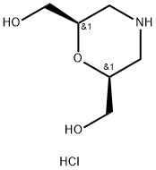 2,6-Morpholinedimethanol, hydrochloride (1:1), (2R,6S)- Structure