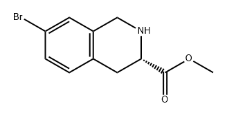 (S)-methyl 7-bromo-1,2,3,4-tetrahydroisoquinoline-3-carboxylate Struktur