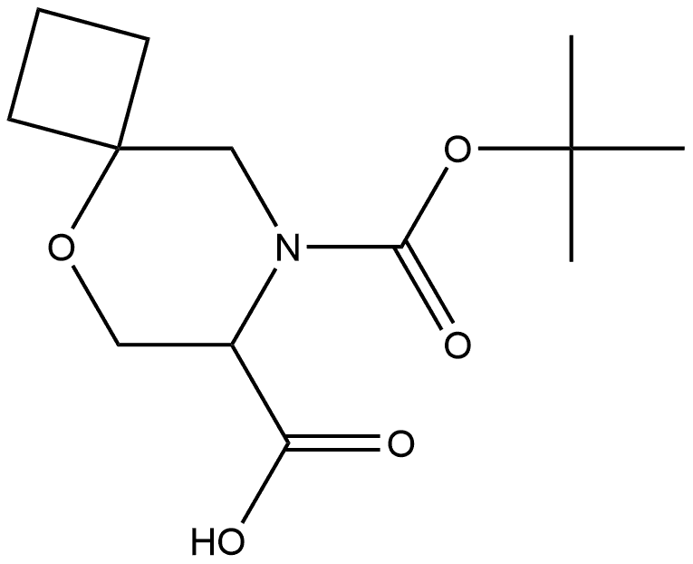 8-(1,1-Dimethylethyl) 5-oxa-8-azaspiro[3.5]nonane-7,8-dicarboxylate Structure