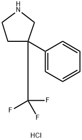 3-phenyl-3-(trifluoromethyl)pyrrolidine hydrochloride Structure