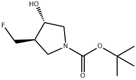 (3R,4S)-3-(氟甲基)-4-羟基吡咯烷-1-羧酸叔丁酯,2416992-76-0,结构式