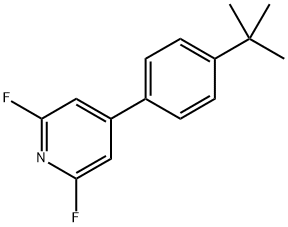 4-[4-(1,1-Dimethylethyl)phenyl]-2,6-difluoropyridine Structure