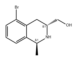 ((1S,3R)-5-Bromo-1-methyl-1,2,3,4-tetrahydroisoquinolin-3-yl)methanol Structure
