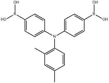 (((2,4-DIMETHYLPHENYL)AZANEDIYL)BIS(4,1-PHENYLENE))DIBORONIC ACID 结构式