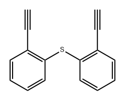 双(2-乙炔基苯基)硫烷 结构式