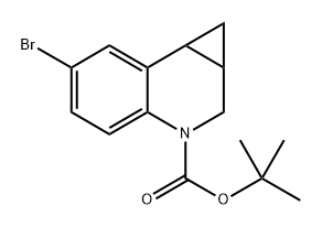 tert-butyl 6-bromo-1,1a,2,7b-tetrahydro-3H-cyclopropa[c]quinoline-3-carboxylate 化学構造式