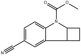 Methyl 6-cyano-1,2,2a,7b-tetrahydro-3H-cyclobuta[b]indole-3-carboxylate Struktur